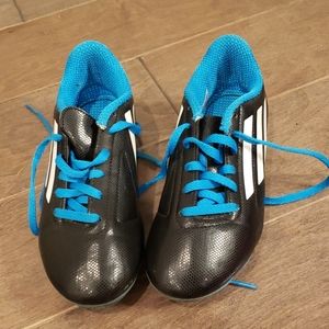 Kids Adidas Cleat Sneakers black and blue